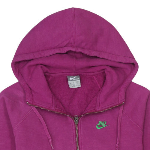 Nike Womens Purple 1/4 Zip Hooded Sweatshirt Size S