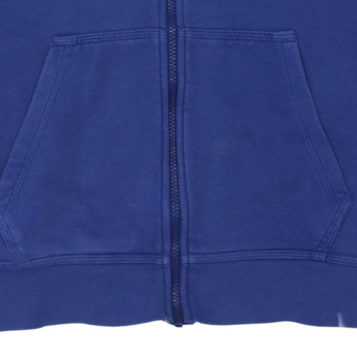 Nike Women Blue Full Zip Hoodie L Relaxed Fit Sweatshirt