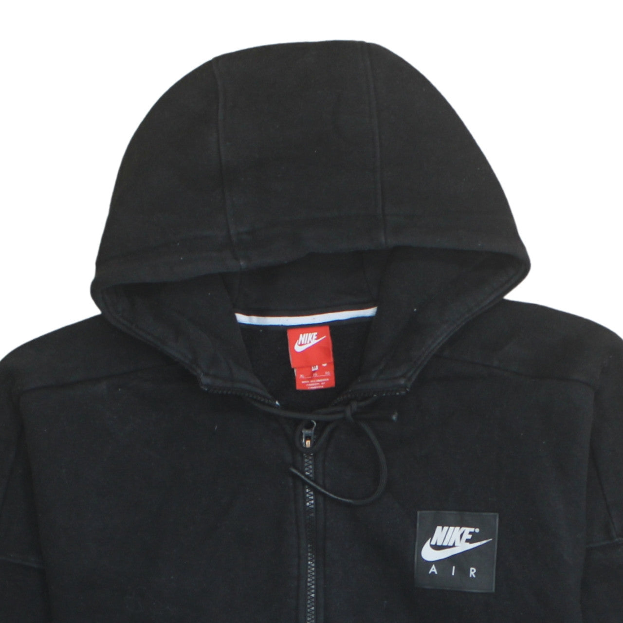 Nike Men's Black XL Full Zip Air Hoodie Fleece Sweatshirt