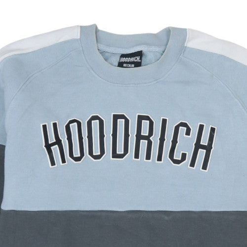 Hoodrich Men's Blue Colour Block Pullover Sweatshirt Medium