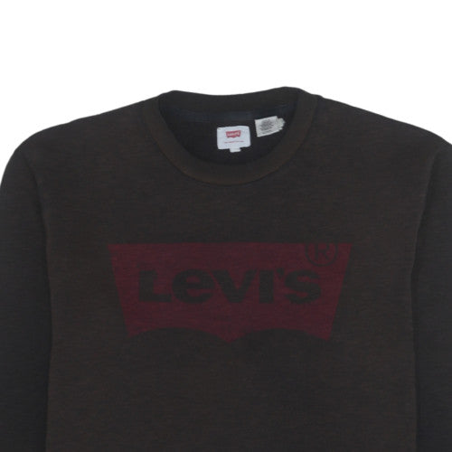 Levi's Men's Brown Logo Pullover Sweatshirt XL Crew Neck Fleece