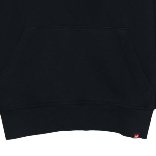 New Balance Mens Black Small Pullover Hoodie Fleece Graphic Logo
