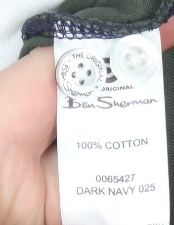 Ben Sherman Men’s Multicoloured 2XL Long Sleeve Cotton Polo Shirt
