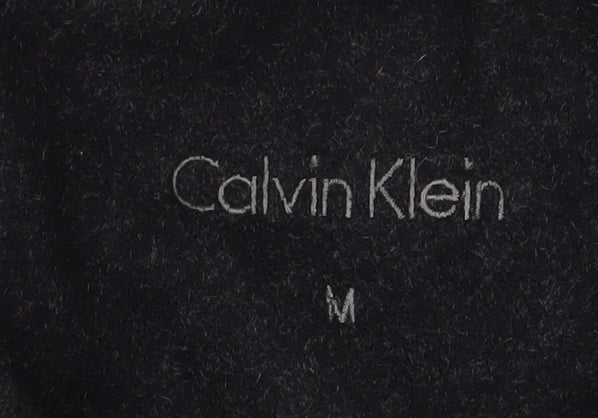 Calvin Klein Men's Black Wool Blend Zip Jacket Size M