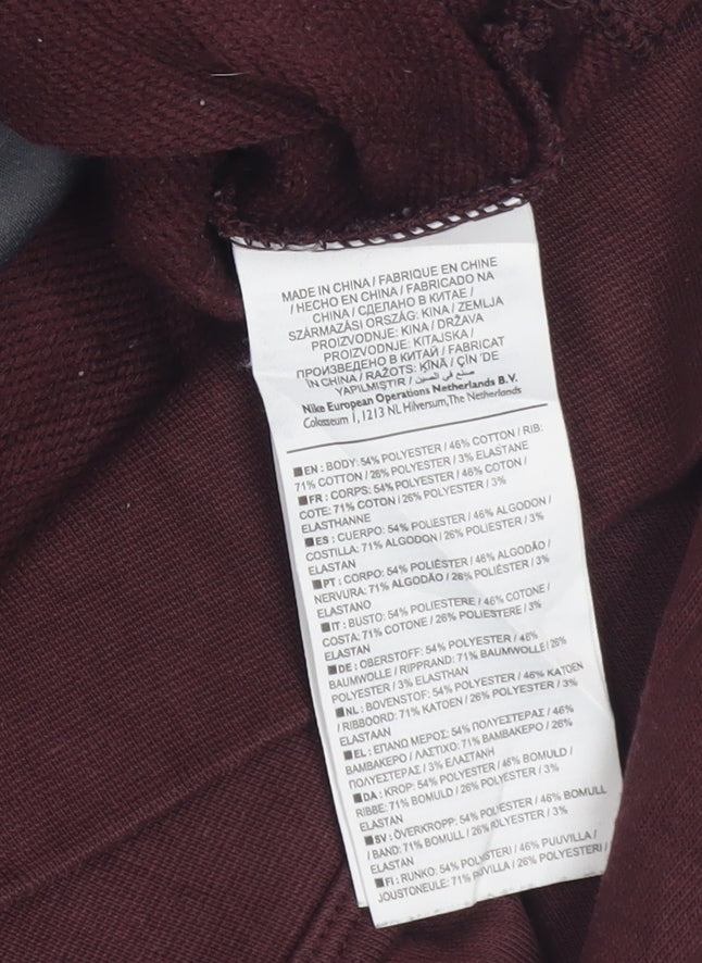 Nike Womens Burgundy Dri-Fit Pullover Sweatshirt Medium