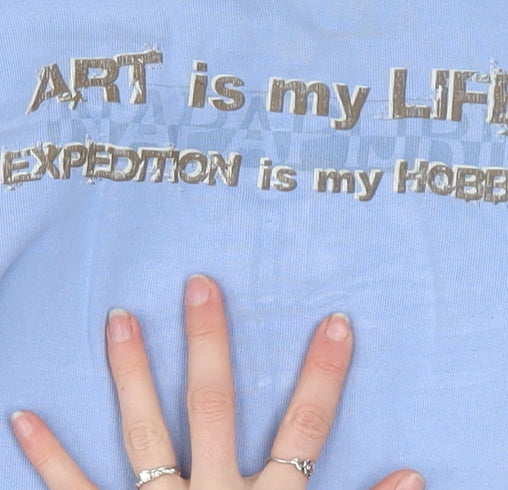 Napapijri Womens Blue Cotton Full Zip Track Jacket Size 14