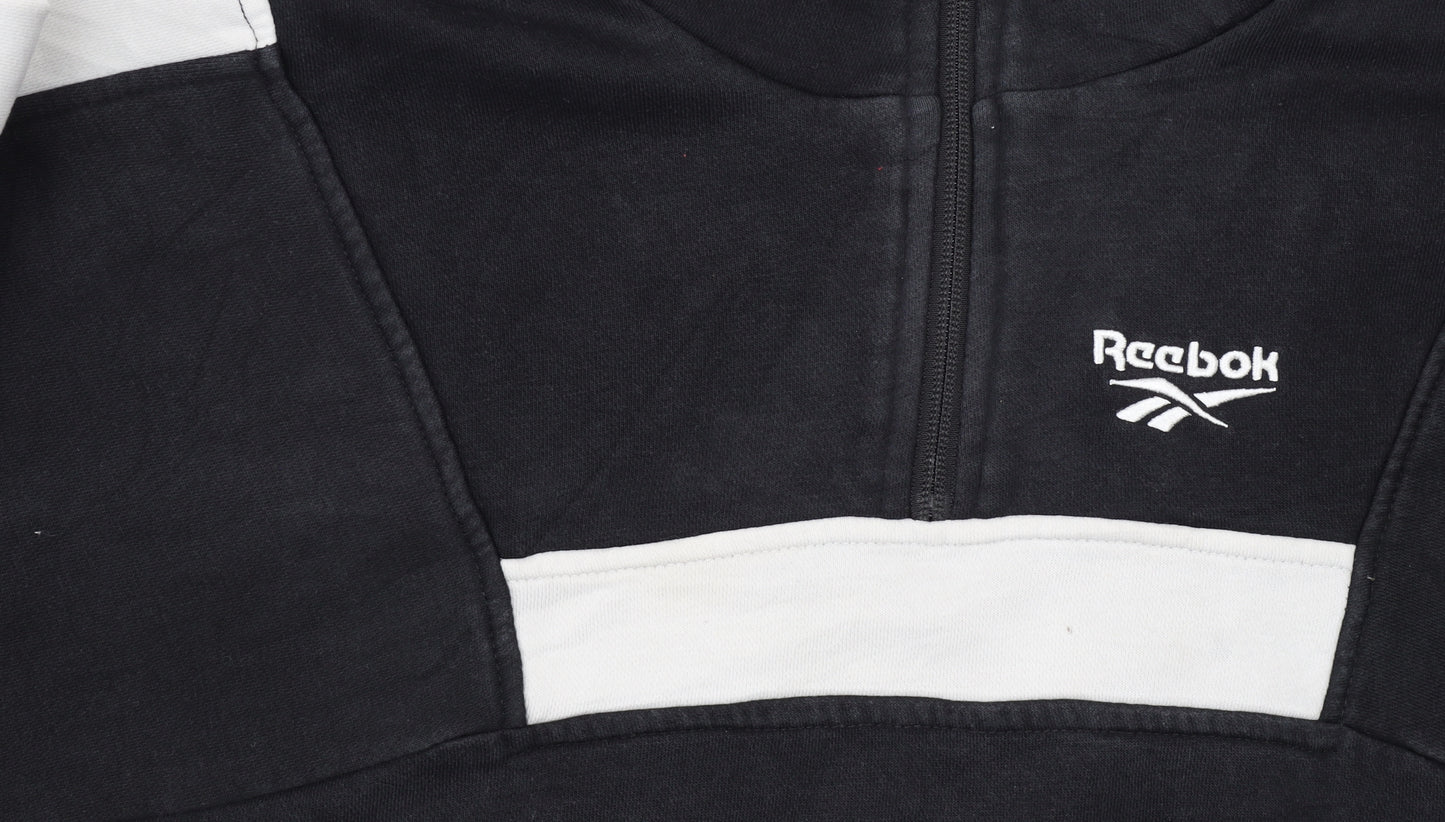 Reebok Classic Women's Black & White 1/2 Zip Sweatshirt Size M