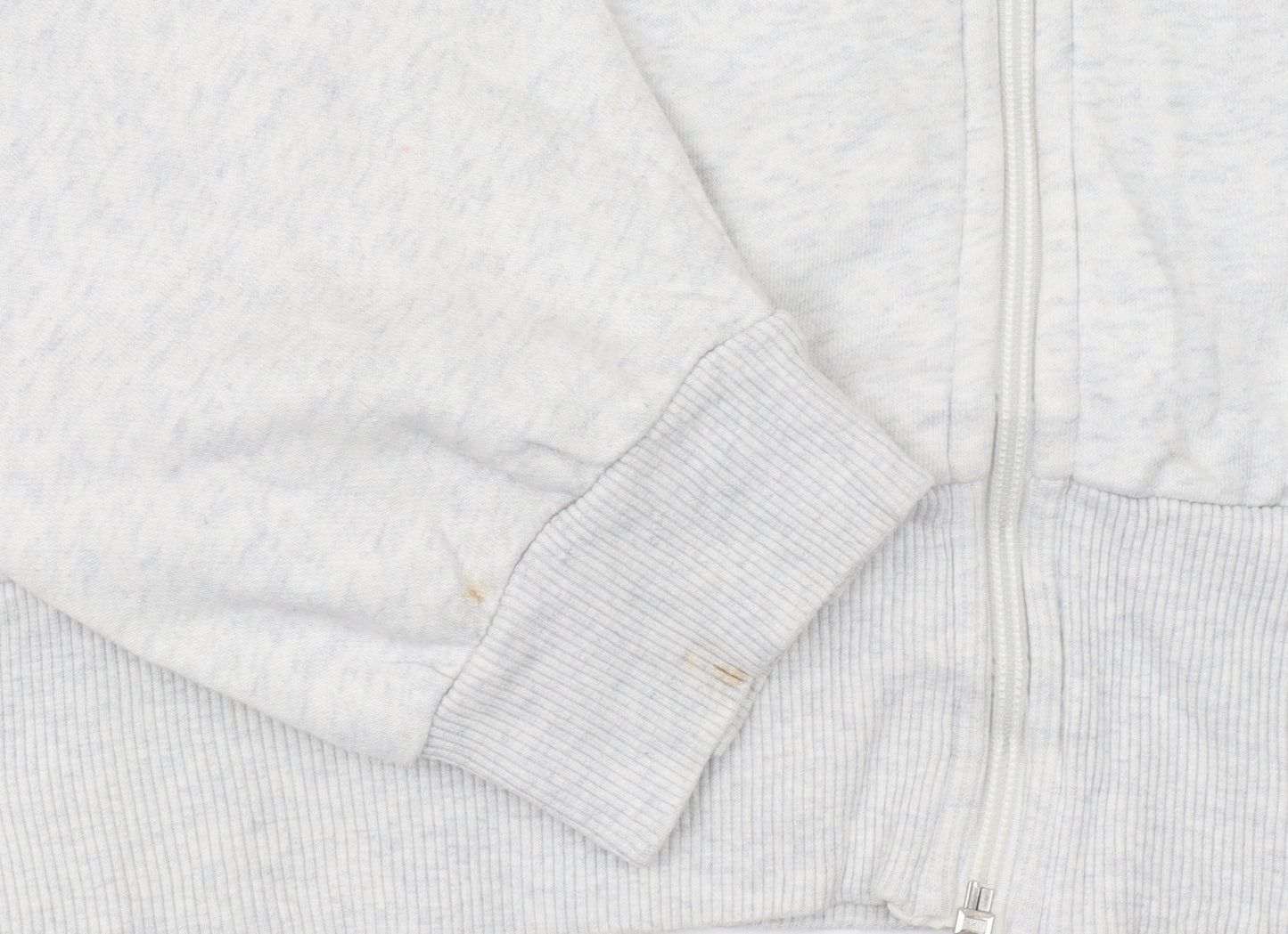 Reebok Women’s Grey Full Zip Hoodie Size L Cotton Blend Casual