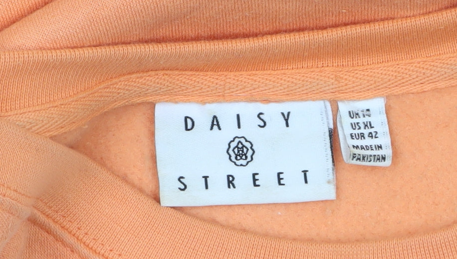 Daisy Street Women's Orange Los Angeles Graphic Sweatshirt Size 14