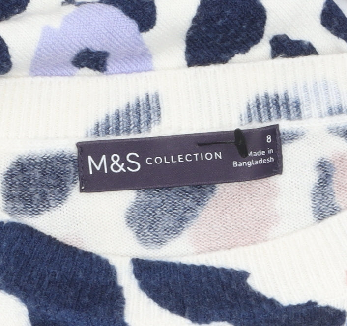 Marks and Spencer Women’s Multicoloured Animal Print Acrylic Jumper Size 8