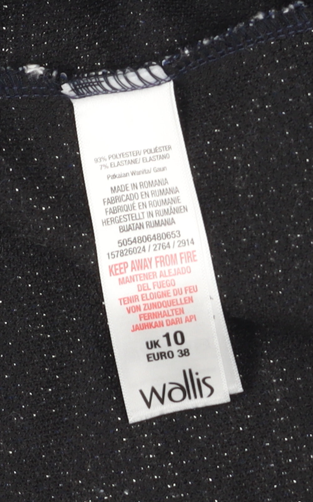 Wallis Women’s Grey Knit Shift Dress Size 10 Short Sleeve Zip Detail