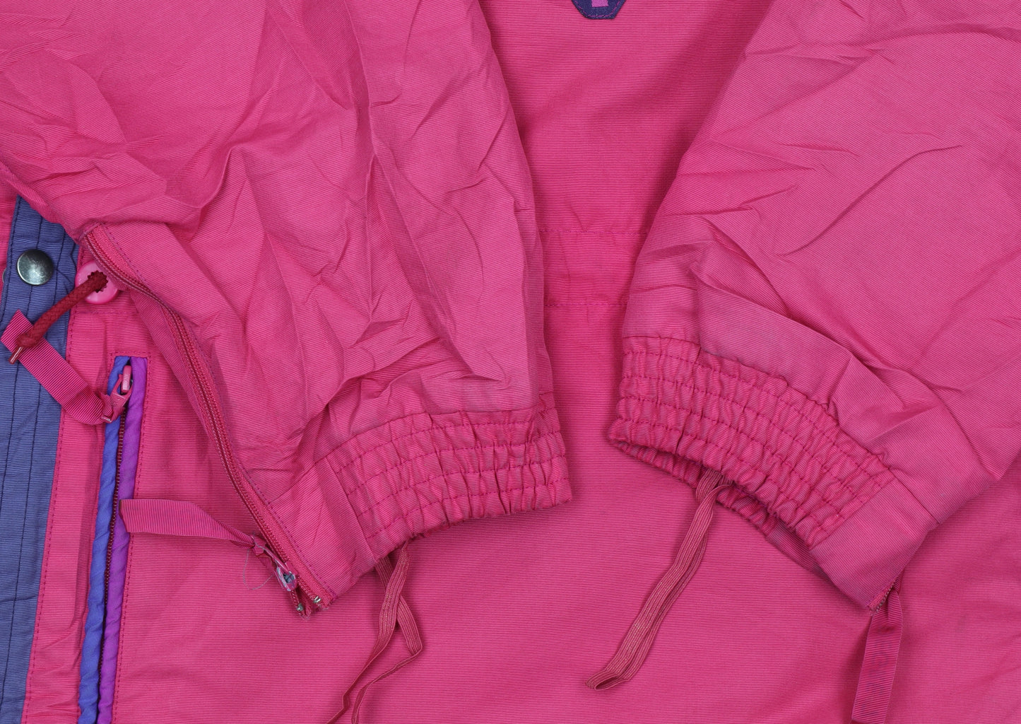 Degre 7 Women's Pink Purple Anorak Ski Jacket Size 10 Hooded Retro