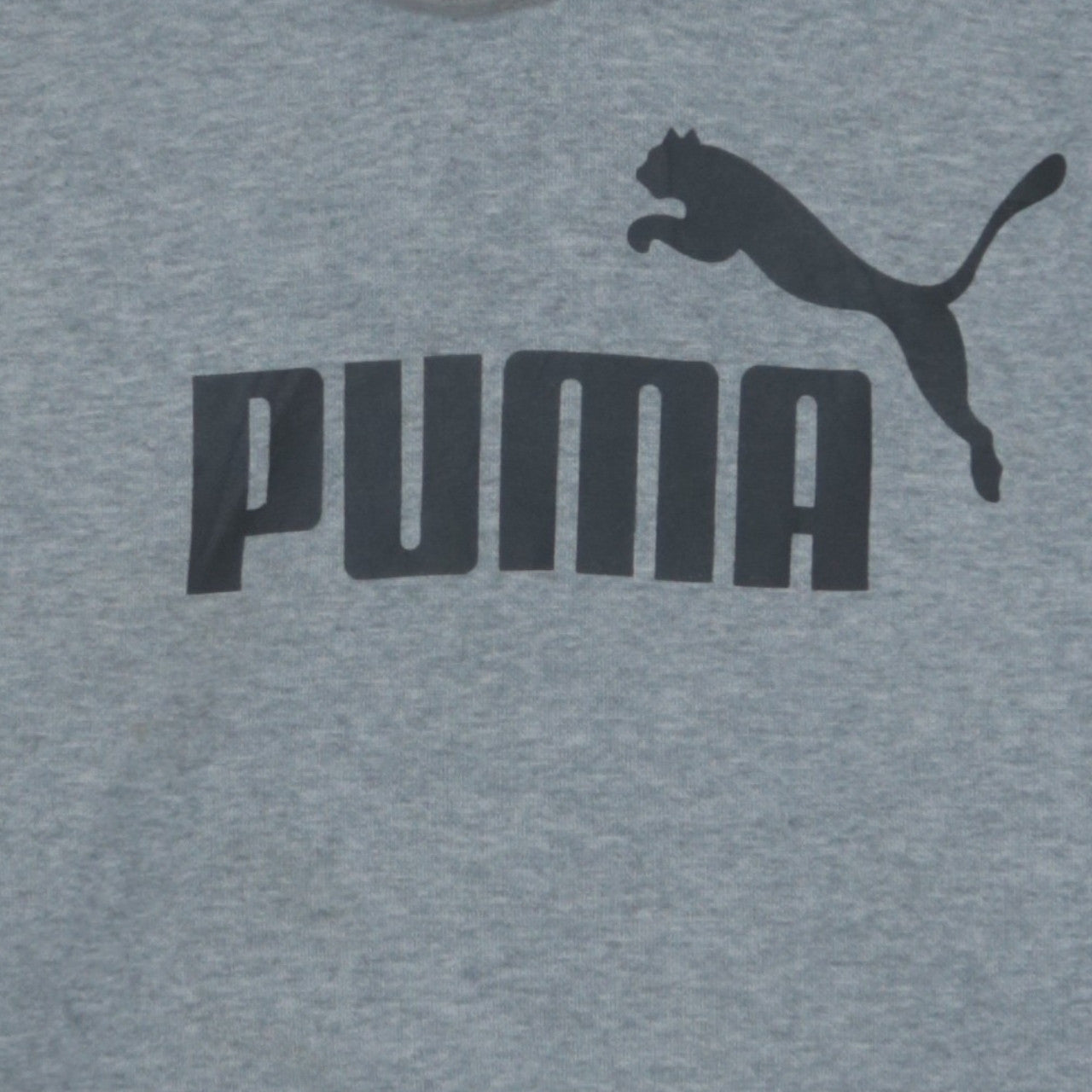 Puma Men's Grey Small Pullover Hoodie with Logo Print