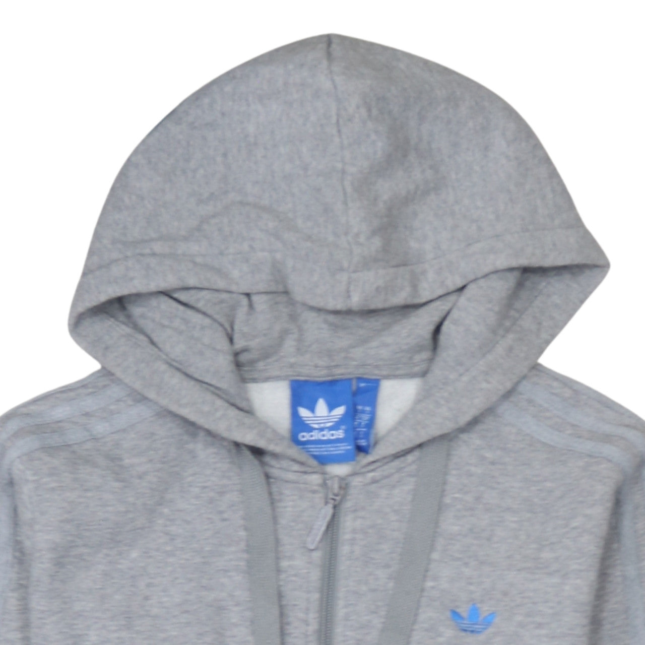 Adidas Men Grey Full Zip Hoodie Size S Classic Sportswear