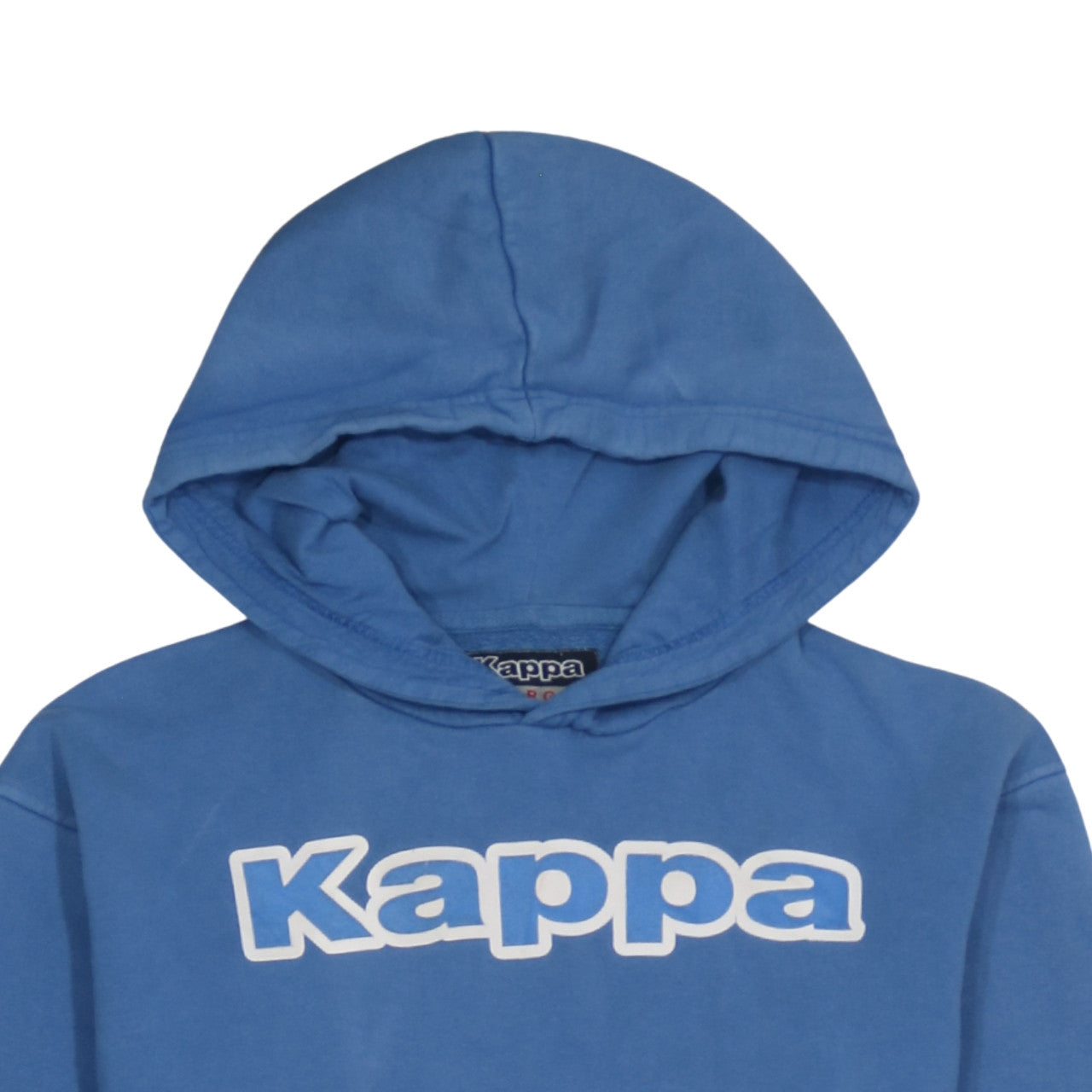 Kappa Men's Blue Pullover Hoodie Large Regular Fit Logo Sportswear