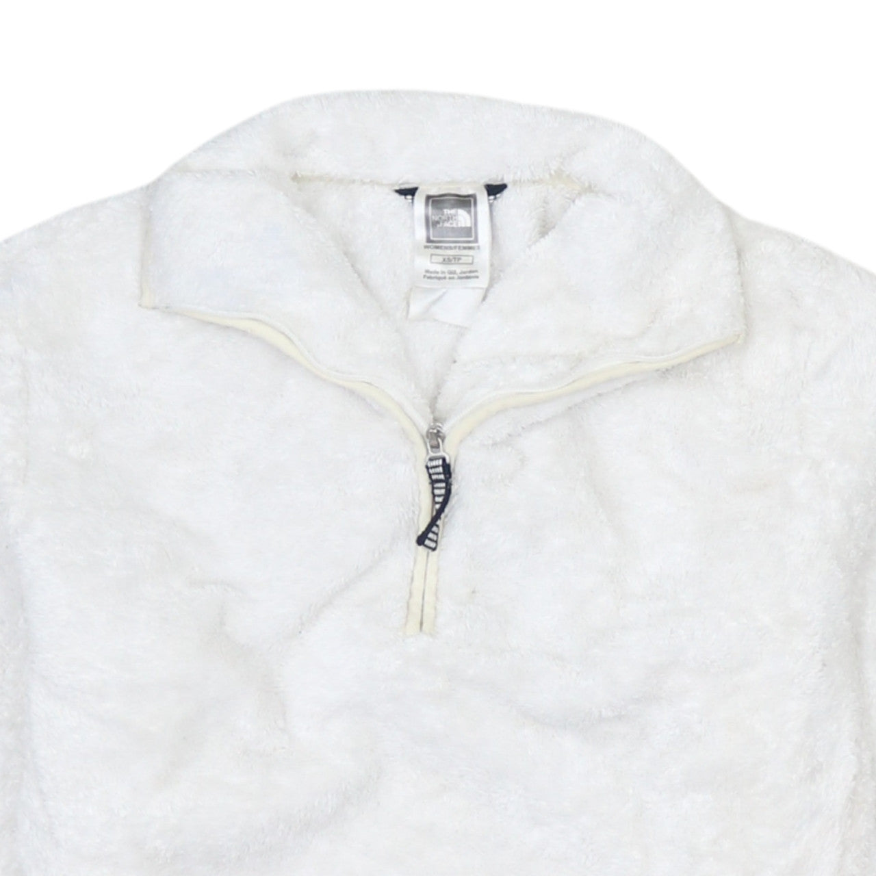 The North Face Womens White XS 1/4 Zip Fleece Pullover Sweatshirt