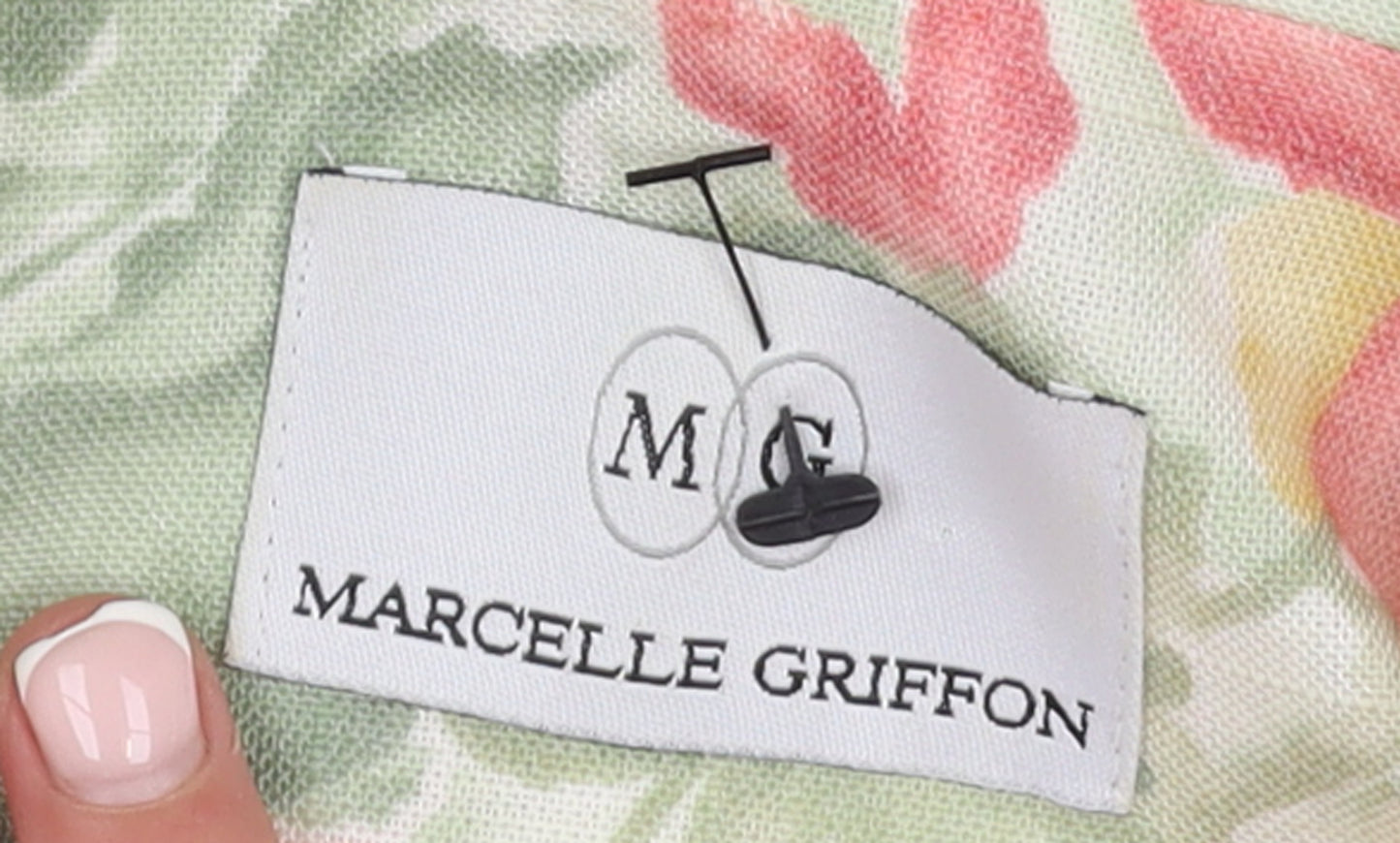 Marcelle Griffon Womens Multicoloured Floral Short Sleeve Blazer Size 16