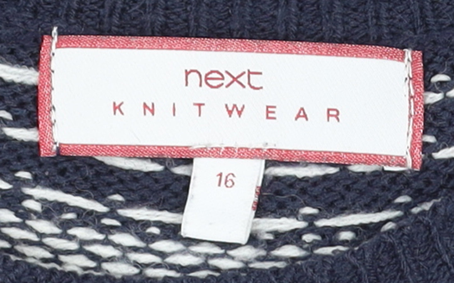 Next Men’s Blue Christmas Fair Isle Wool Blend Jumper Size L