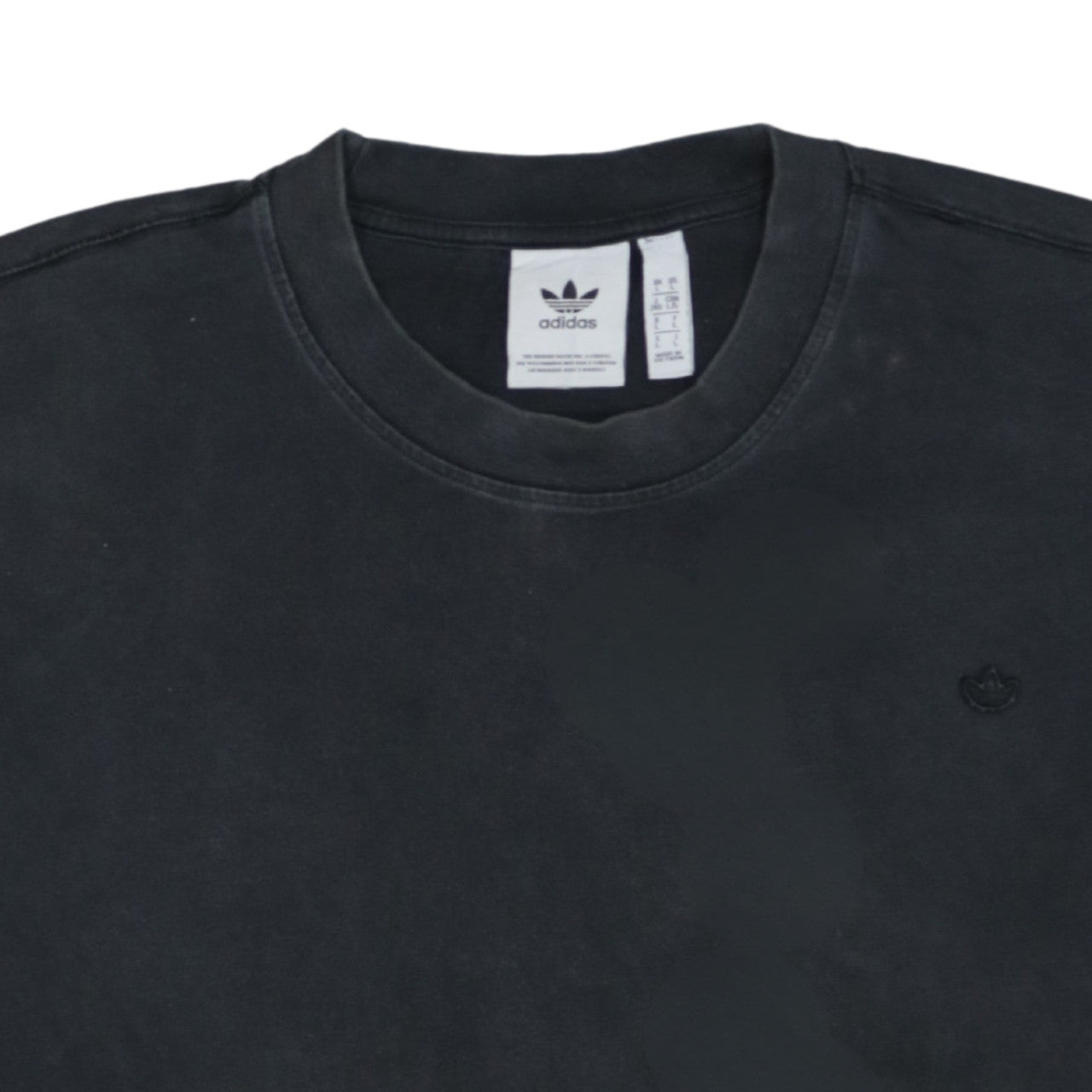 adidas Men's Black Cotton Crew Neck Short Sleeve T-Shirt Size L