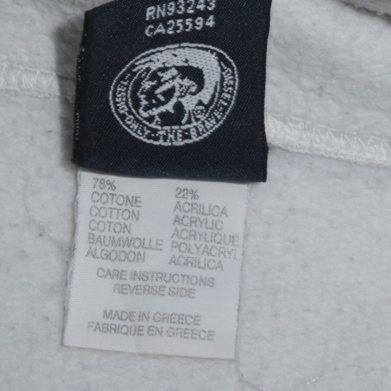 Diesel Womens White Pullover Hoodie XXL Cotton Blend Logo Design