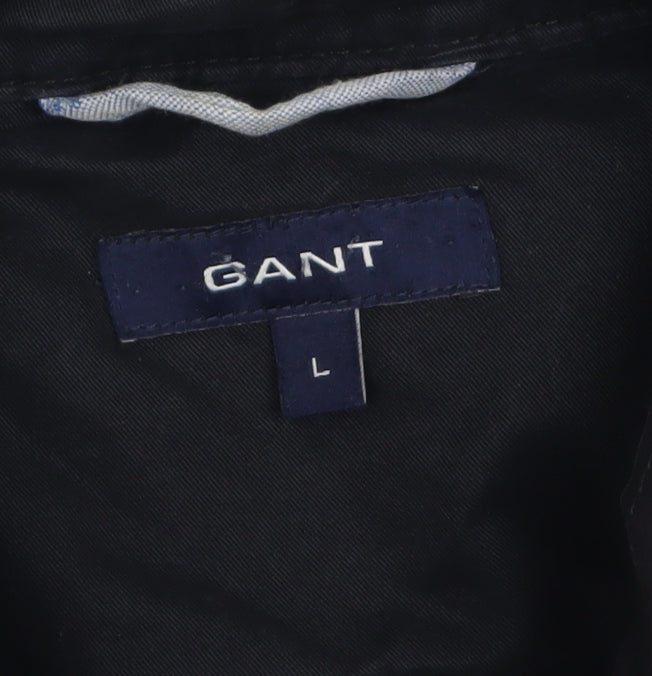 GANT Men's Black Cotton Blend Military Jacket L