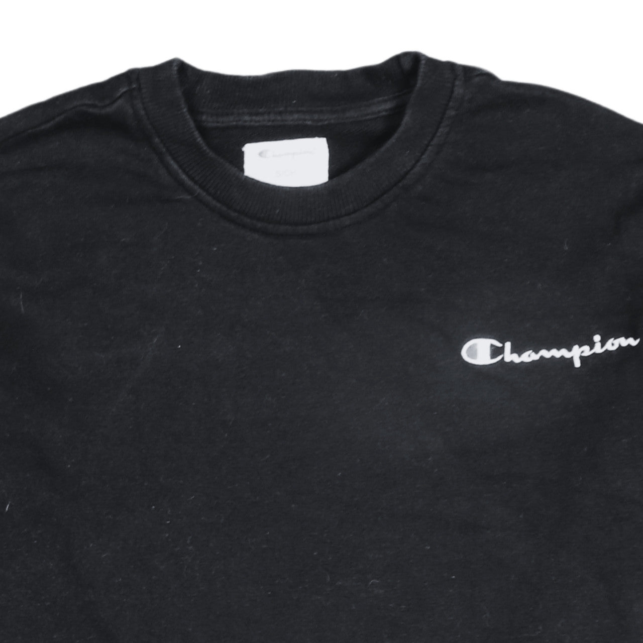 Champion Men's Black Small Crew Neck Pullover Sweatshirt
