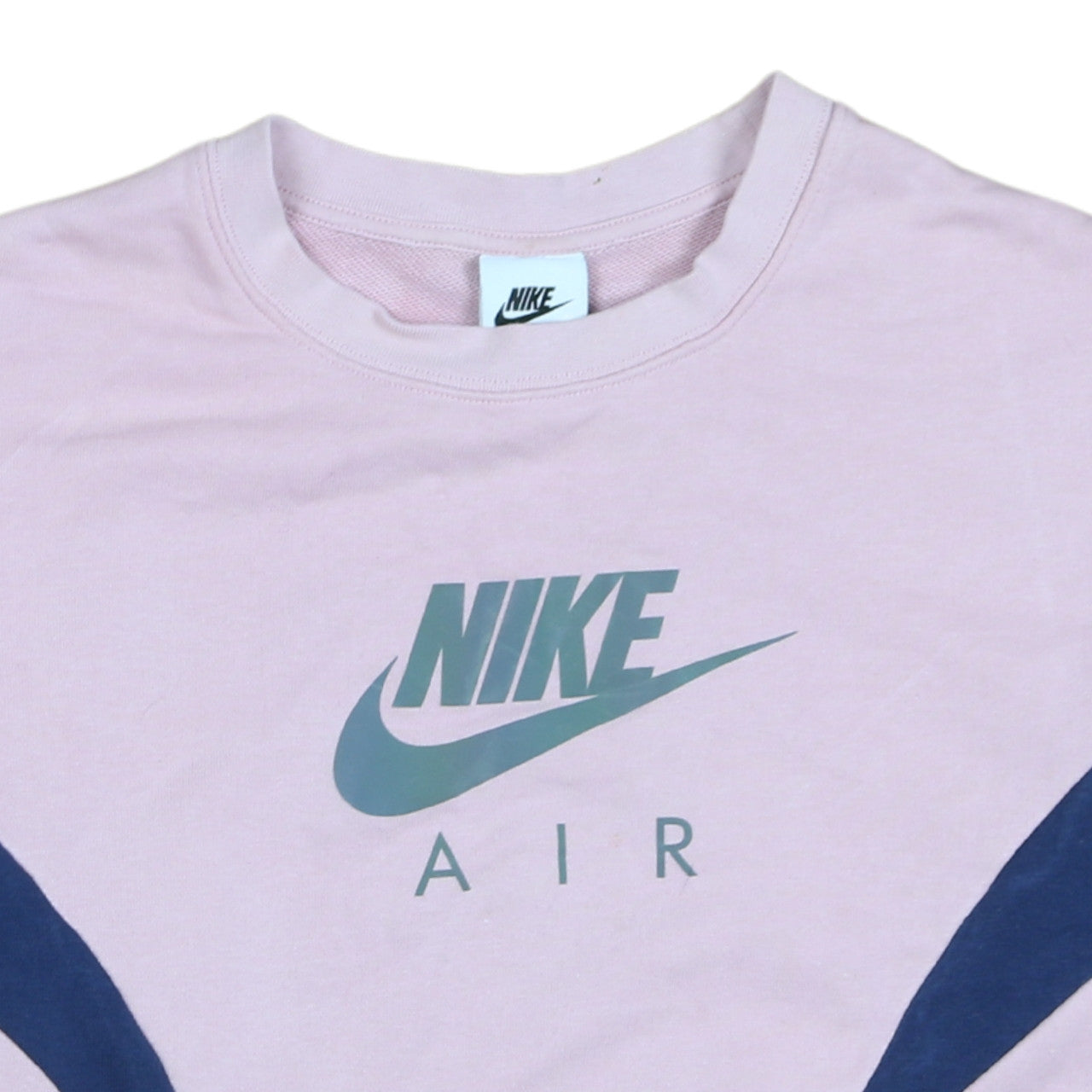 Nike Girls Pink Colourblock Crew Neck Pullover Sweatshirt Size 146