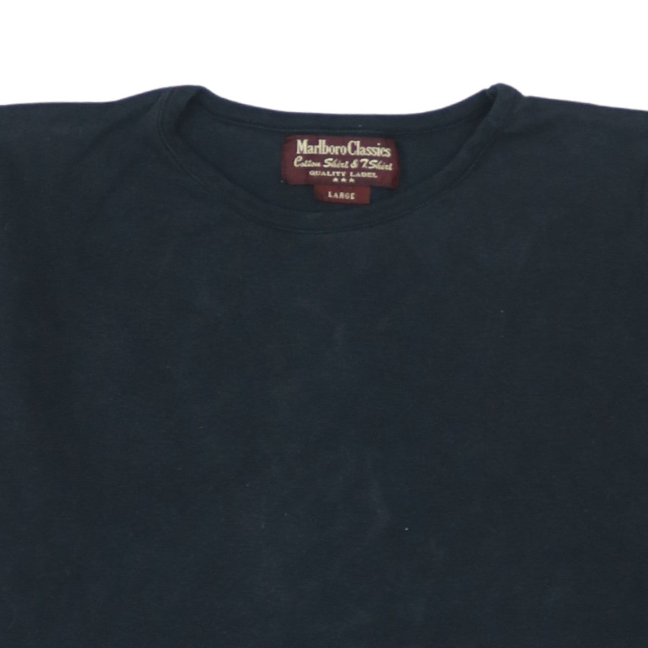 Marlboro Classics Men's Black Cotton Crew Neck T-Shirt Size L