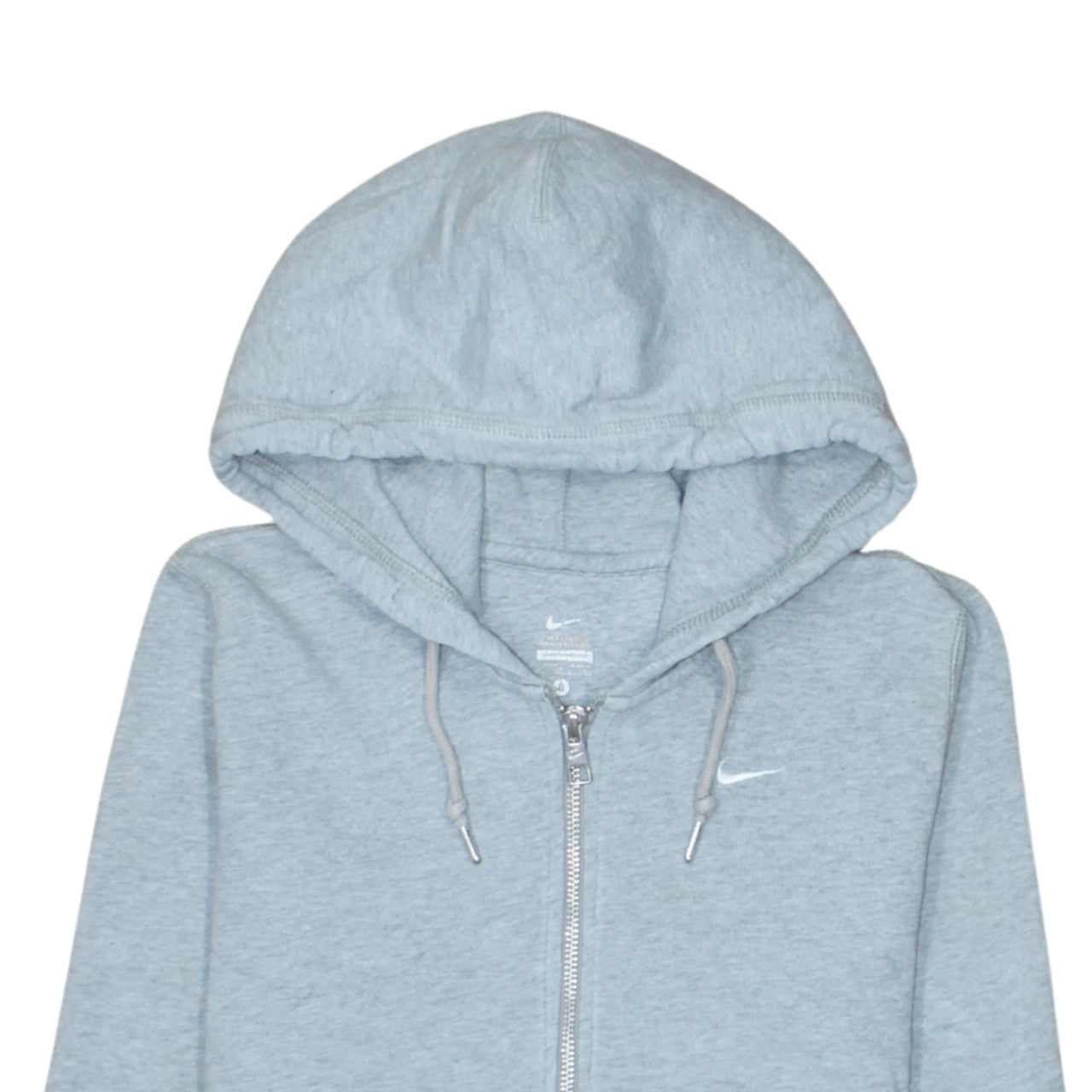 Nike Men's Grey Full Zip Hoodie Size S Cotton Sweatshirt