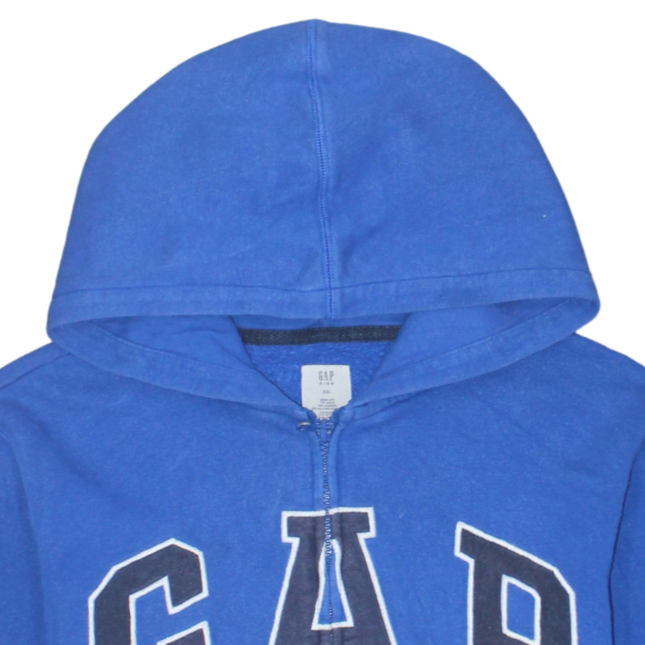 GAP Boys Blue Full Zip Hoodie XL - Logo Fleece Casual Sweatshirt