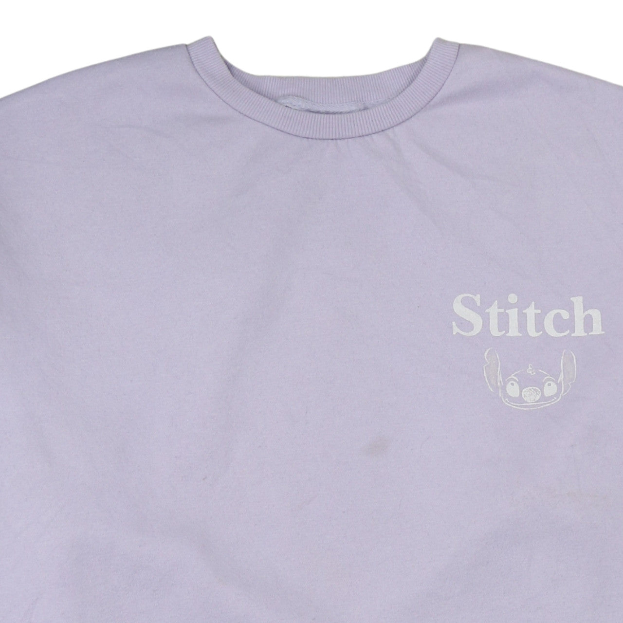 Disney Primark Women Lilac Stitch Sweatshirt L Cotton Blend
