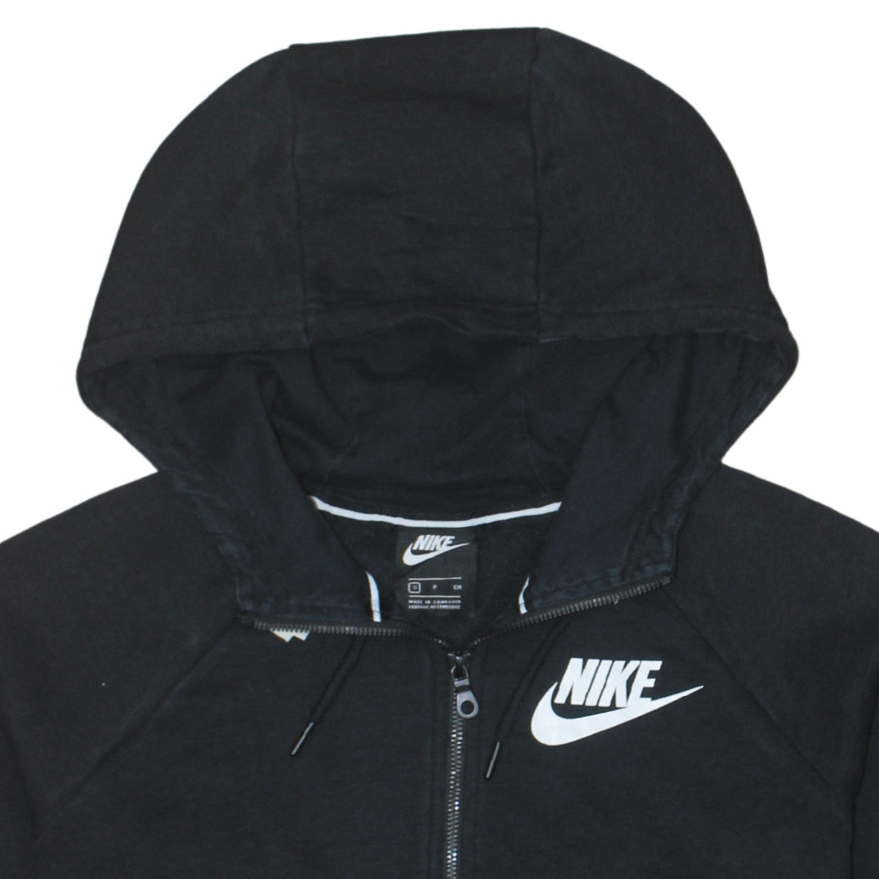 Nike Men's Black Full Zip Hoodie Size S Logo Sportswear