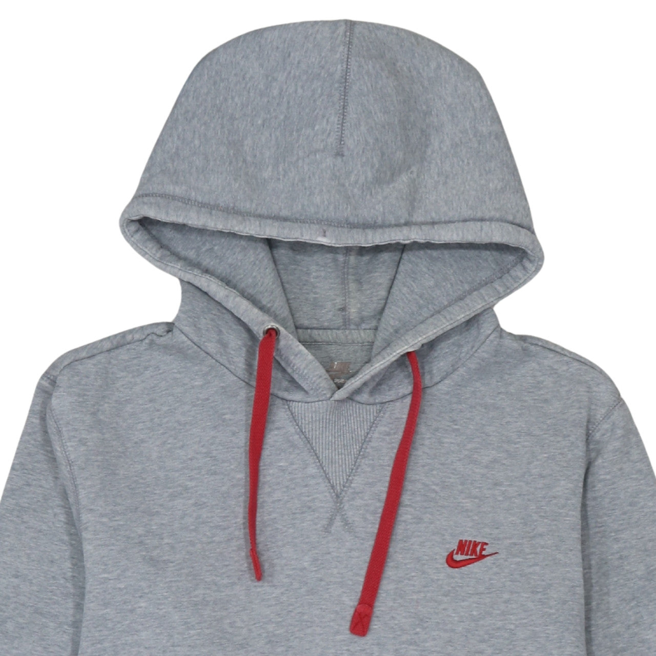 Nike Mens Grey Pullover Hoodie L Logo Hooded Sportswear