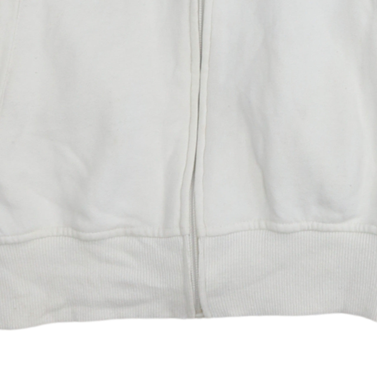 Ellesse Womens White Full Zip Hoodie UK 10 Cotton Blend Casual