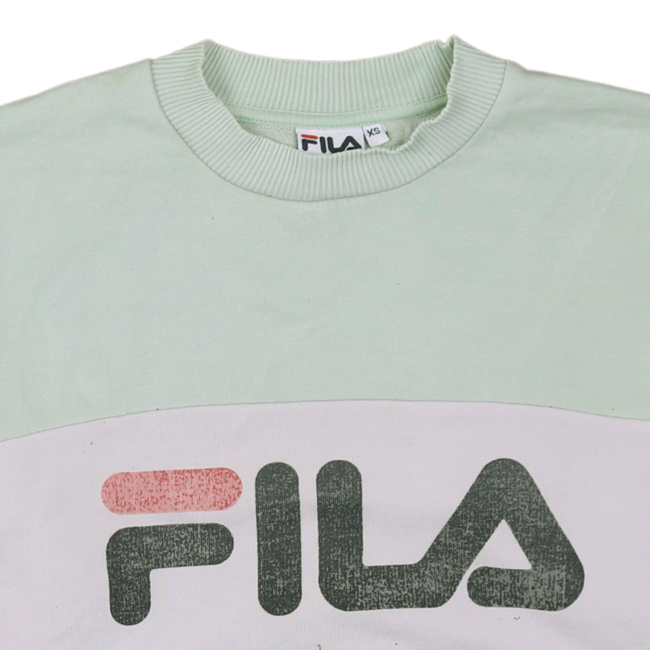 Fila Womens Mint Green XS Crew Neck Logo Sweatshirt