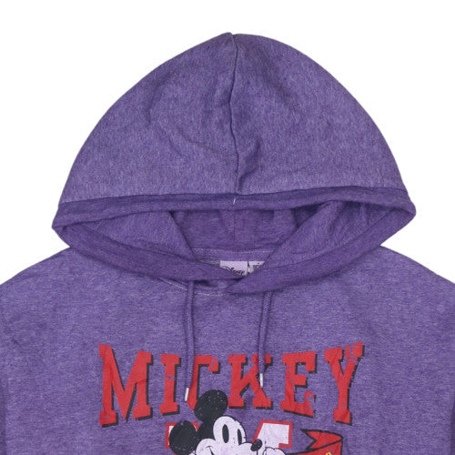 Disney Women Purple Mickey Graphic Pullover Hoodie M