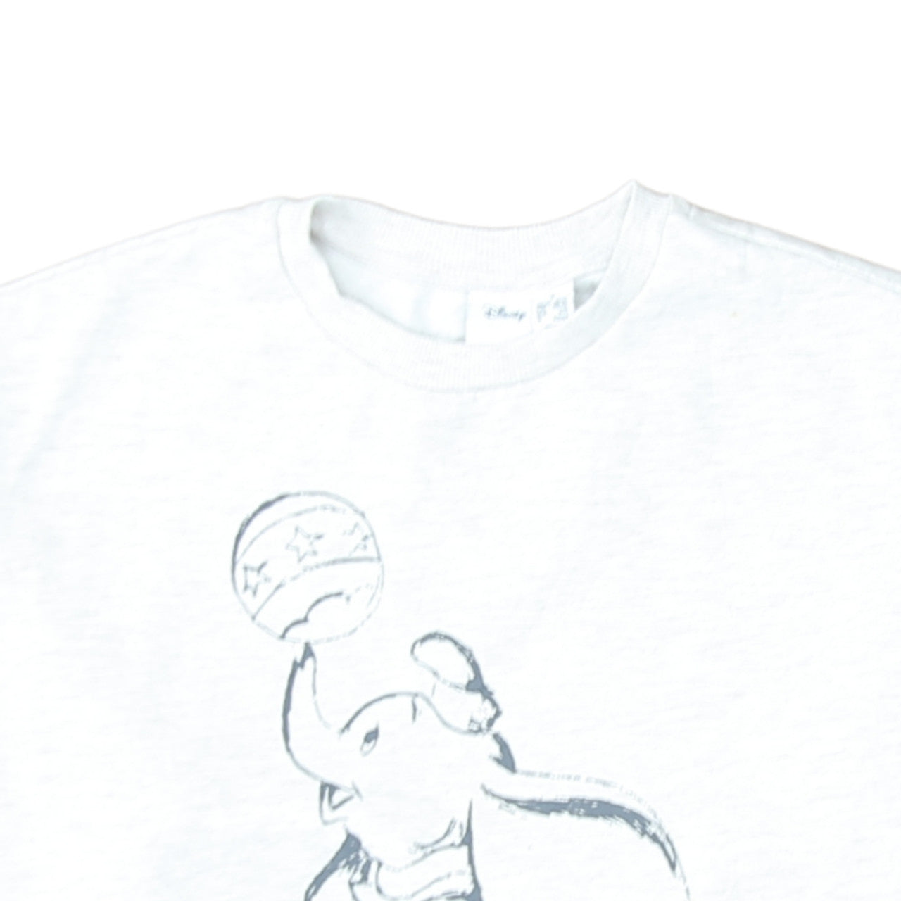 Disney Women White Dumbo Sweatshirt Size 10/12 Pullover Crew Neck