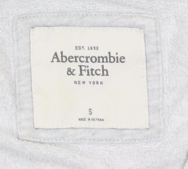 Abercrombie & Fitch Women Grey Full Zip Hoodie Size S Cotton Blend
