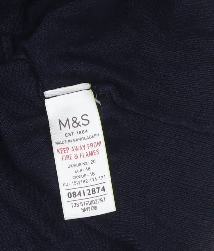 Marks and Spencer Women's Navy Blue Cardigan Size 20
