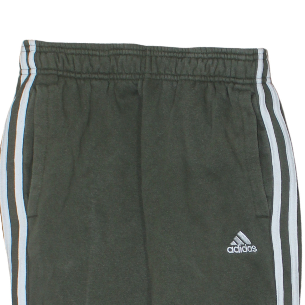 Adidas Mens Green XS Jogger Trousers Fleece Side Stripe