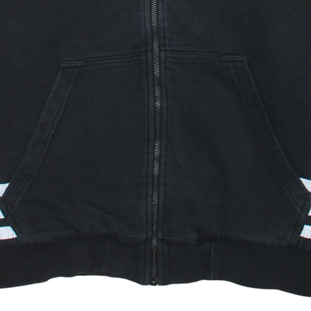 Adidas Originals Mens Black Full Zip Hoodie Size M Hooded Fleece Lined