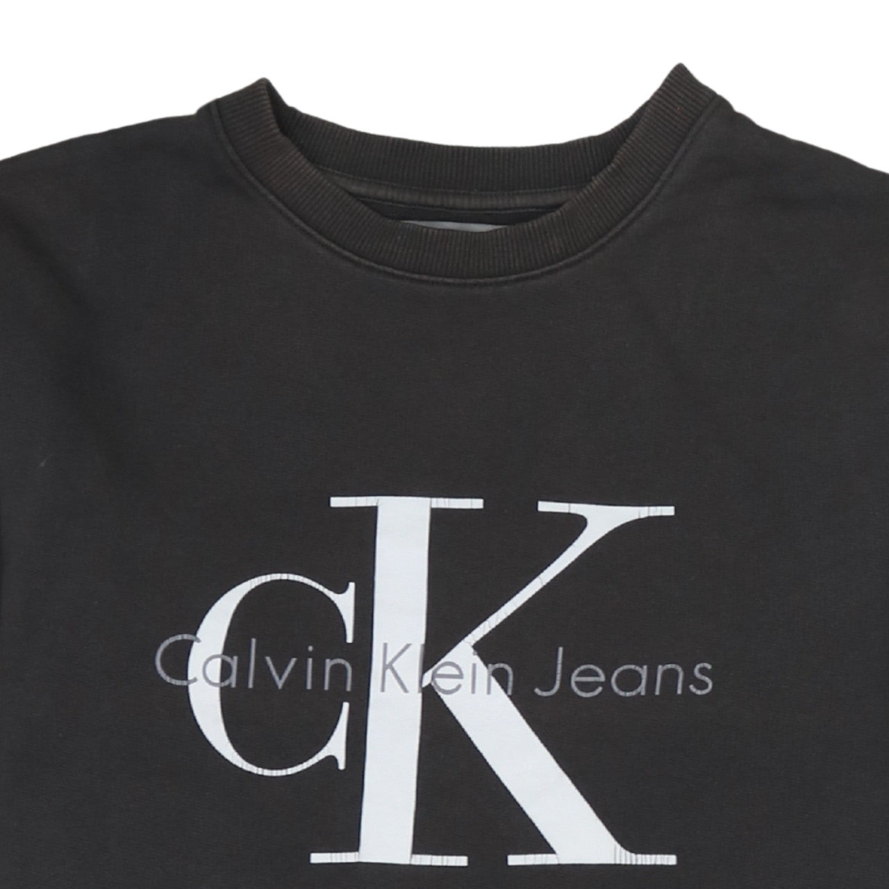 Calvin Klein Jeans Men's Black XS Crew Neck Logo Sweatshirt