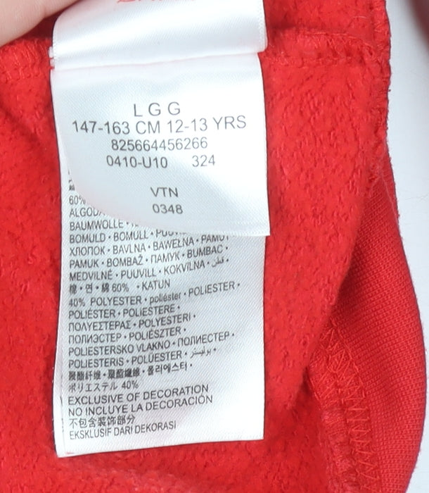 Nike 3Brand Boys Red Pullover Hoodie 12-13 Years Cotton Blend