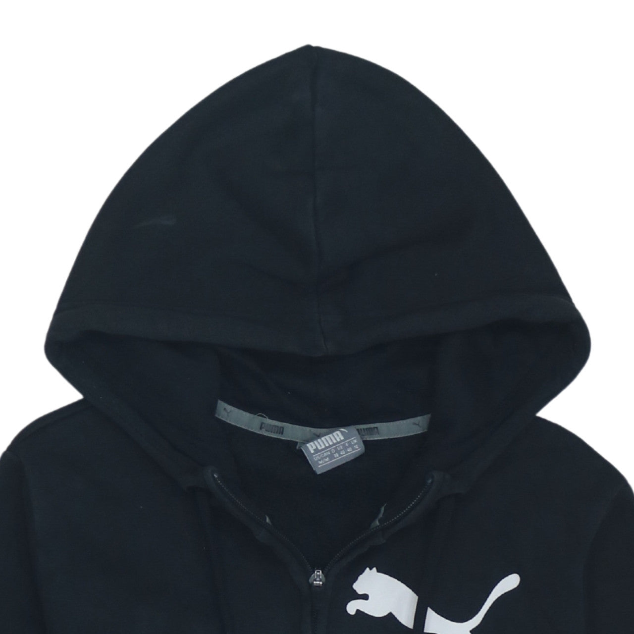 Puma Women's Black Size 12 Full Zip Hoodie Sweatshirt