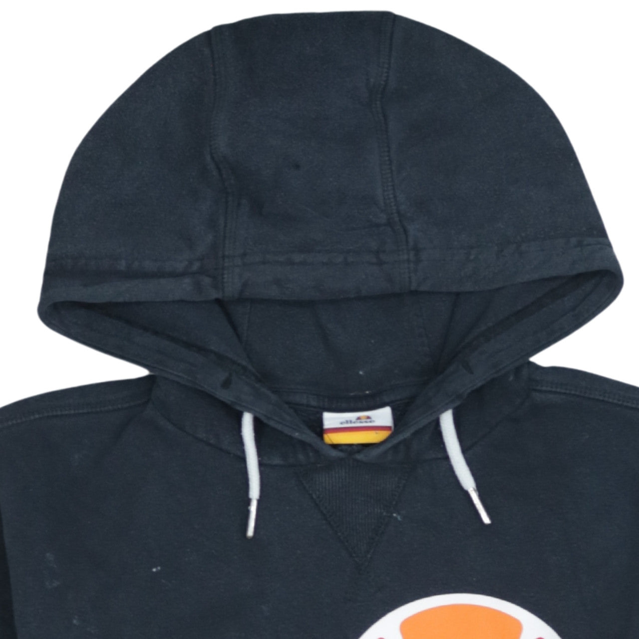 Ellesse Mens Black 6XL Pullover Hoodie Graphic Logo Sweatshirt