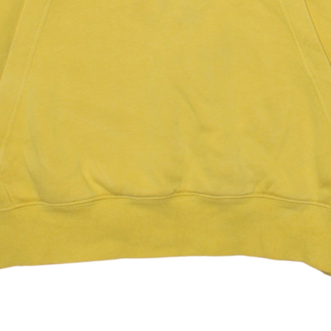 Nike Men Yellow Pullover Hoodie L Fleece Regular Fit Logo Sweatshirt