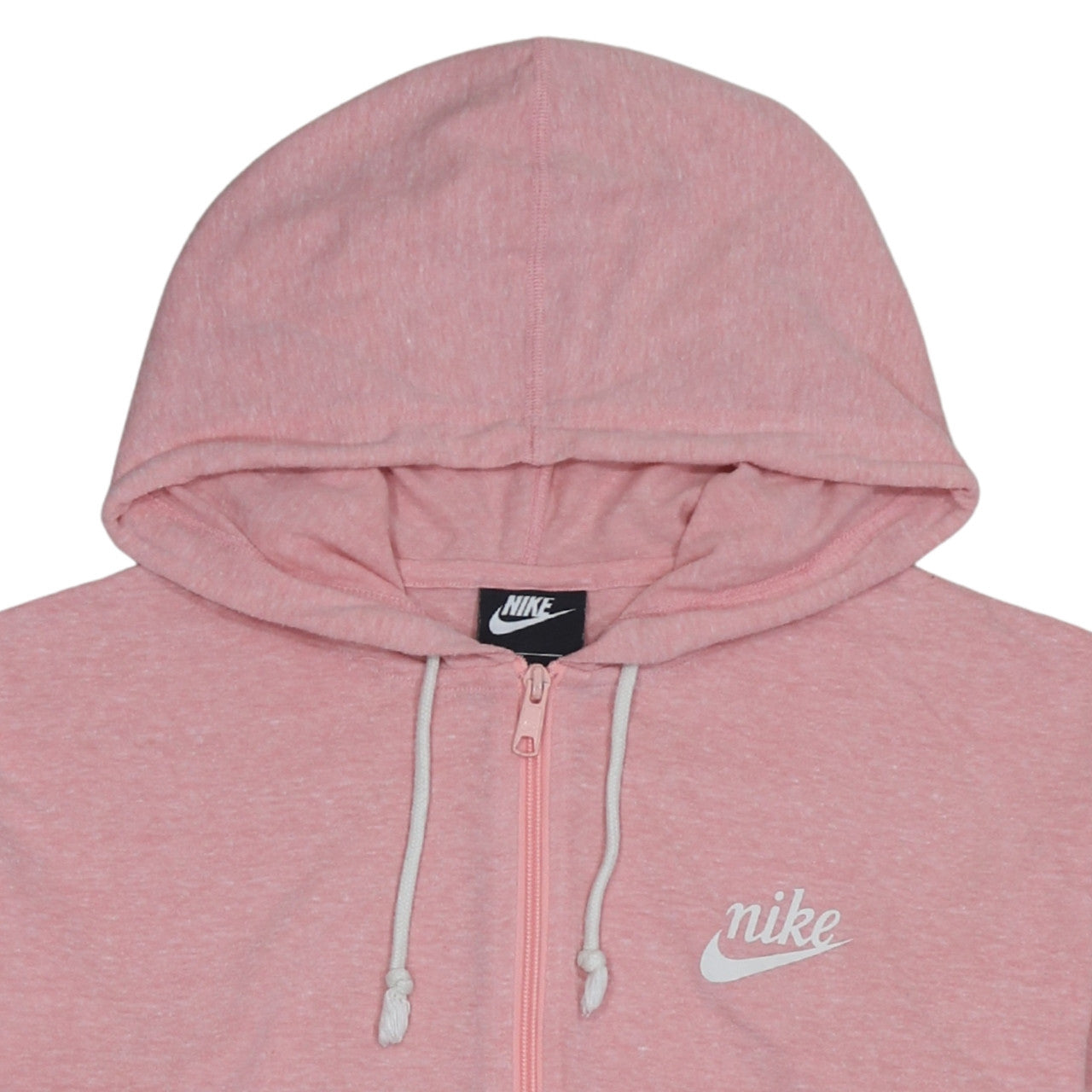 Nike Womens Pink Full Zip Hoodie Medium Cotton Blend