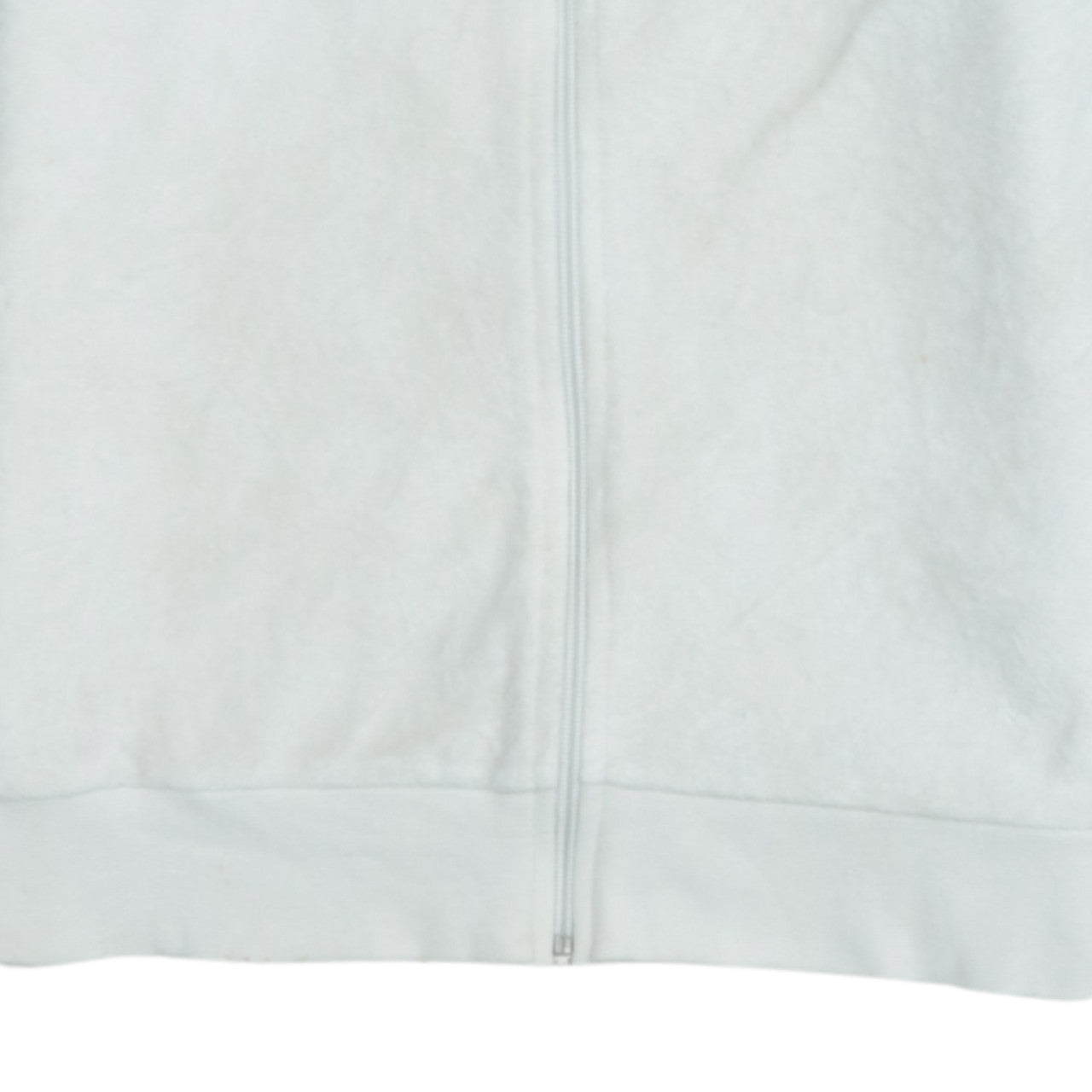Reebok Women White XS Full Zip Hoodie Cotton Blend Sportswear