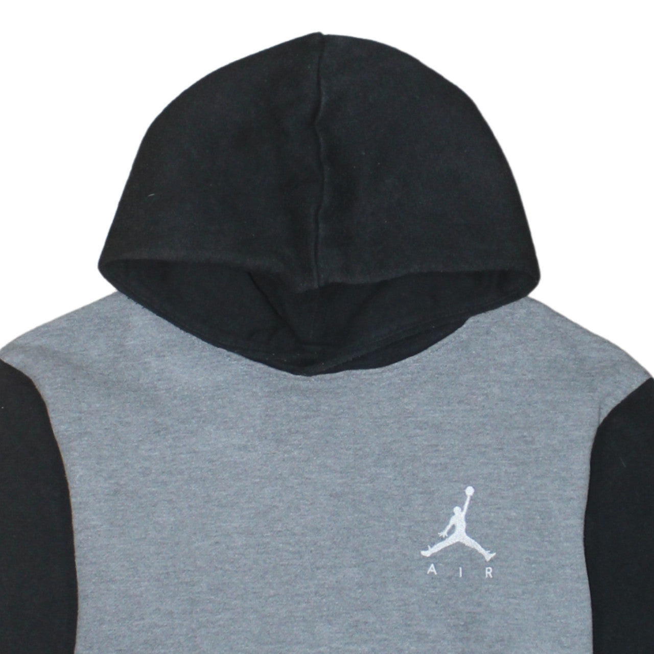 Jordan Boys Grey Black Pullover Hoodie 12-13 Years Cotton Blend Air Logo