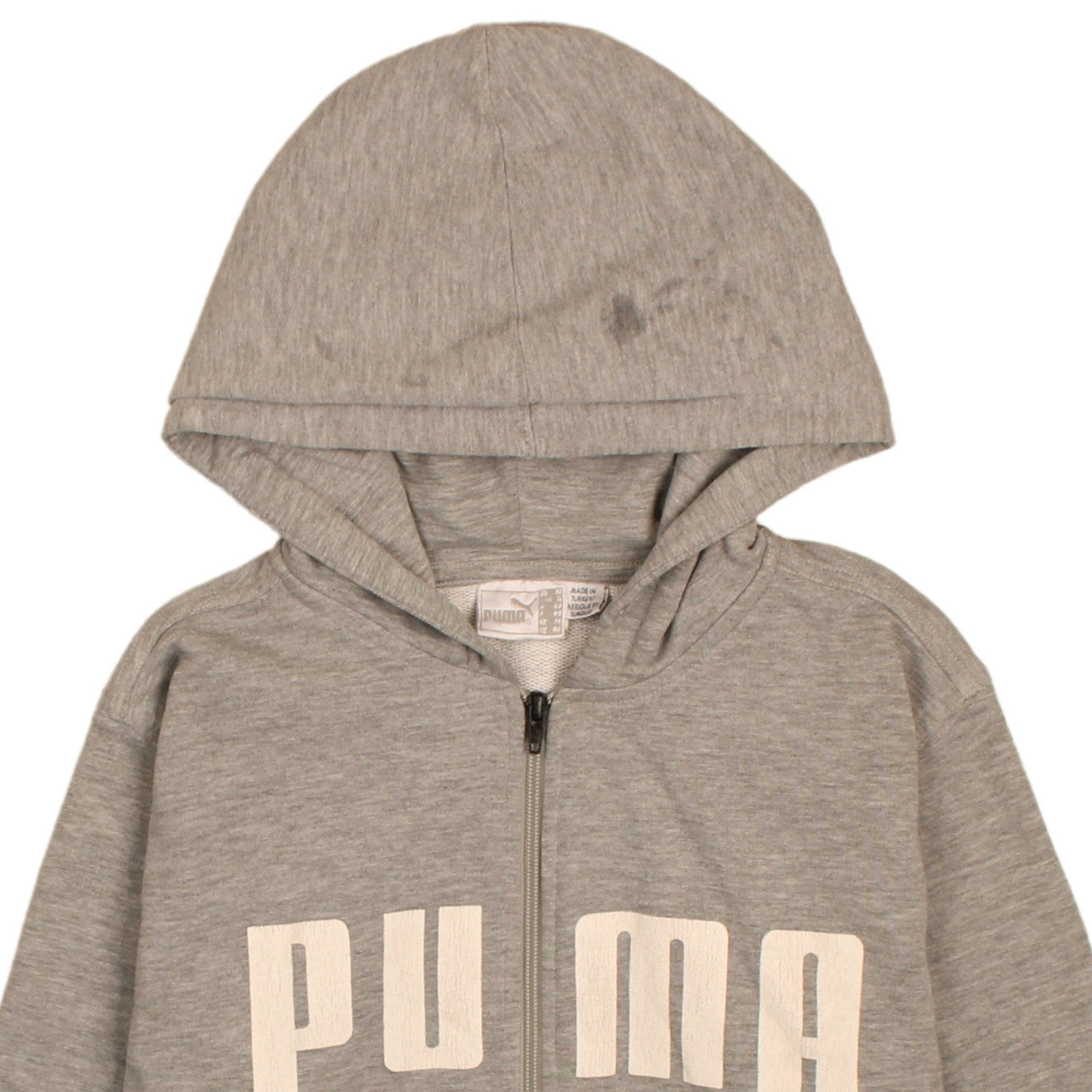 Puma Women Grey Full Zip Hoodie Sweatshirt Size M
